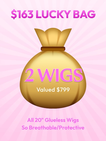 UNICE $163 Lucky Bag Get 20 Inch Byebye Knots Glueless Wig Value $330-$799