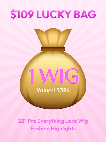UNICE $109 Lucky Bag Get 180% Density Pre Cut Glueless Wig Value $299-$396