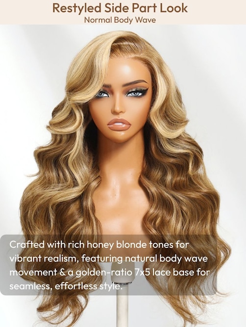 UNice Bye-Bye Knots Wig Pre-Cut 7x5 Glueless Lace & 13x4 Pre Everything Honey Blonde Body Wave Drawstring Wig