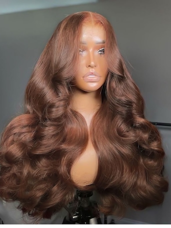 UNice 13x4 Pre-Everything™ Lace Frontal Auburn Brown Loose Wave Wig with Invisi Drawstring & Face Framing Layers 150% Density