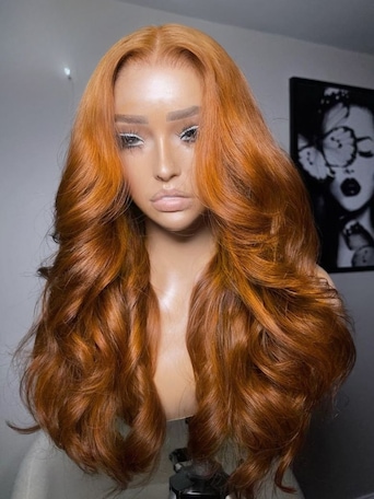 UNice 13x4 Pre-Everything™ Lace Frontal Honey Brown Body Wave Glueless Wig with Flexible Drawstring