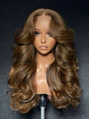 UNice 13x4 Pre-Everything™ Lace Frontal Warm Chestnut Brown Loose Wave Wig with Invisi Drawstring & Face Framing Layers