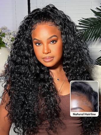 [Put On & Go] UNice Blend & Secure Half Wig & 7x5 Bye Bye Knots Water Wave With Glueless Drawstring
