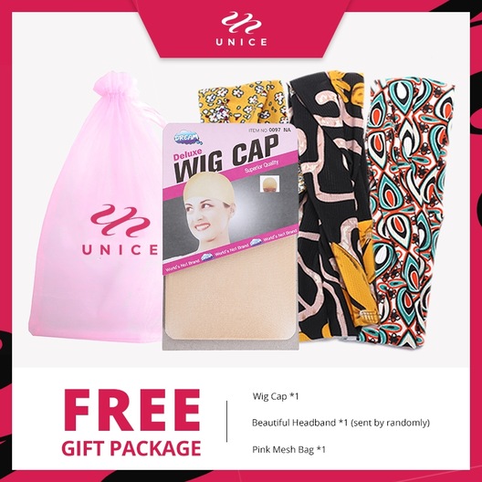Unice FREE Gift Package: Wig Cap, Beautiful Headband